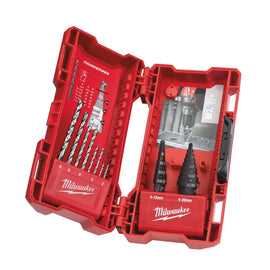 10pc Step & drill bit combo set