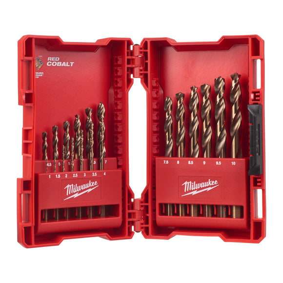 Metal drill bits HSS-Ground DIN 338 HSS-G Cobalt Set - 19 pc