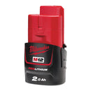 Milwaukee M12 B2 2.0Ah REDLITHIUM Battery — 2 included in bundle