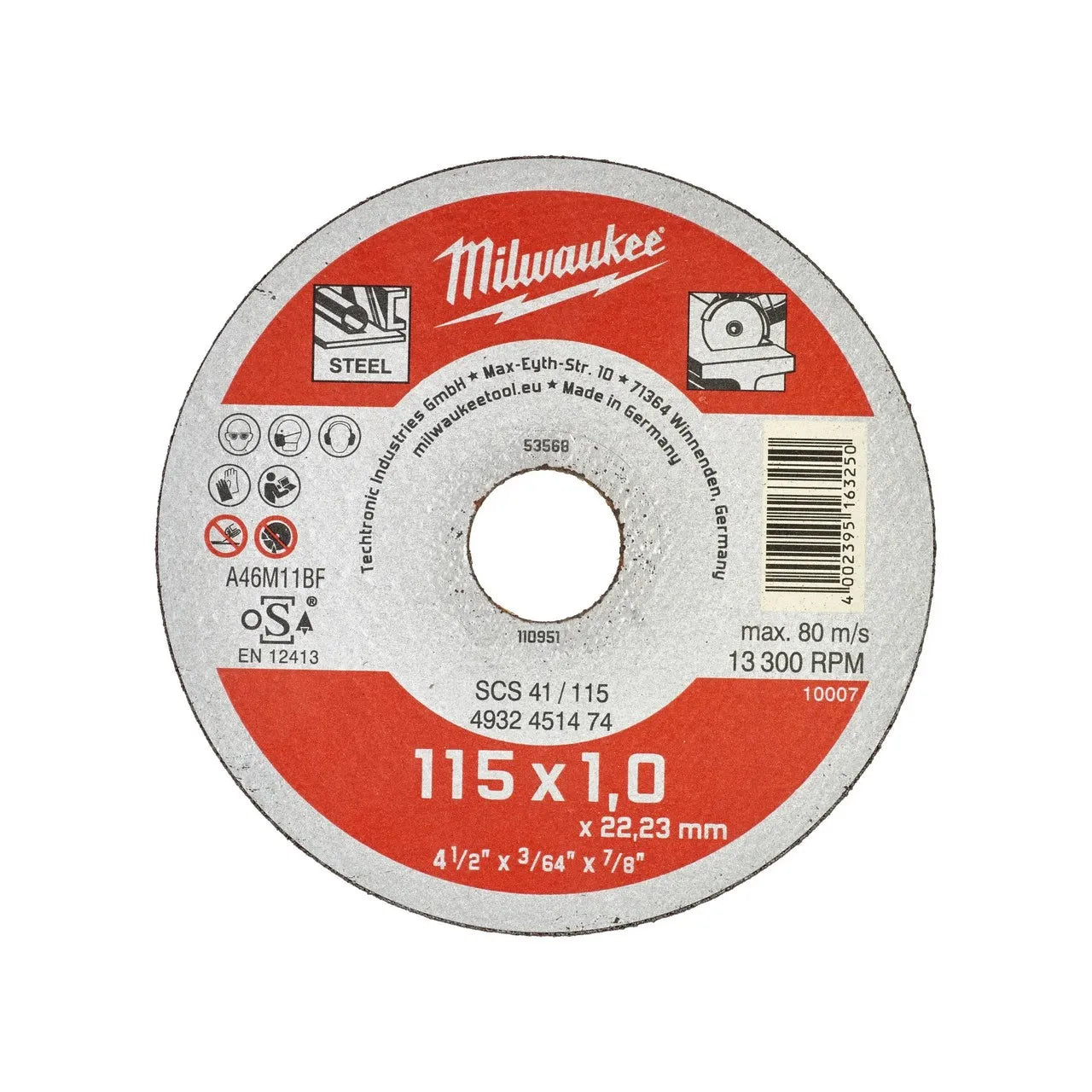 Thin metal cutting discs - contractor series SCS 41 / 115 x 1 x 22 mm