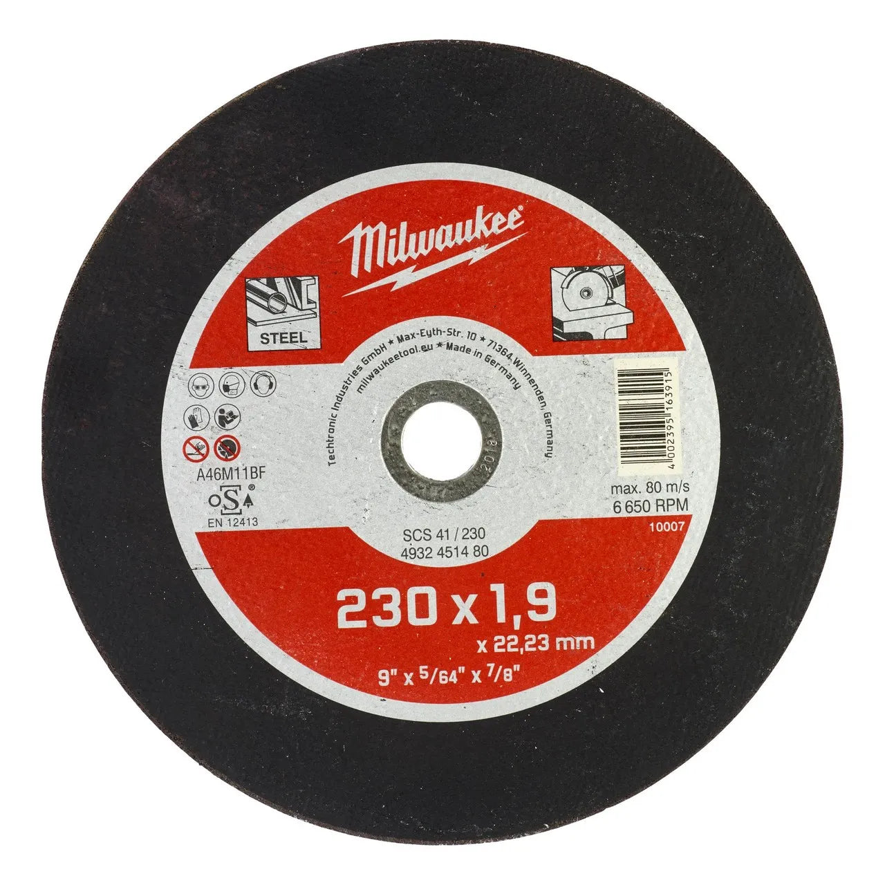 Thin metal cutting discs - contractor series SCS 41 / 230 x 1.9 x 22 mm