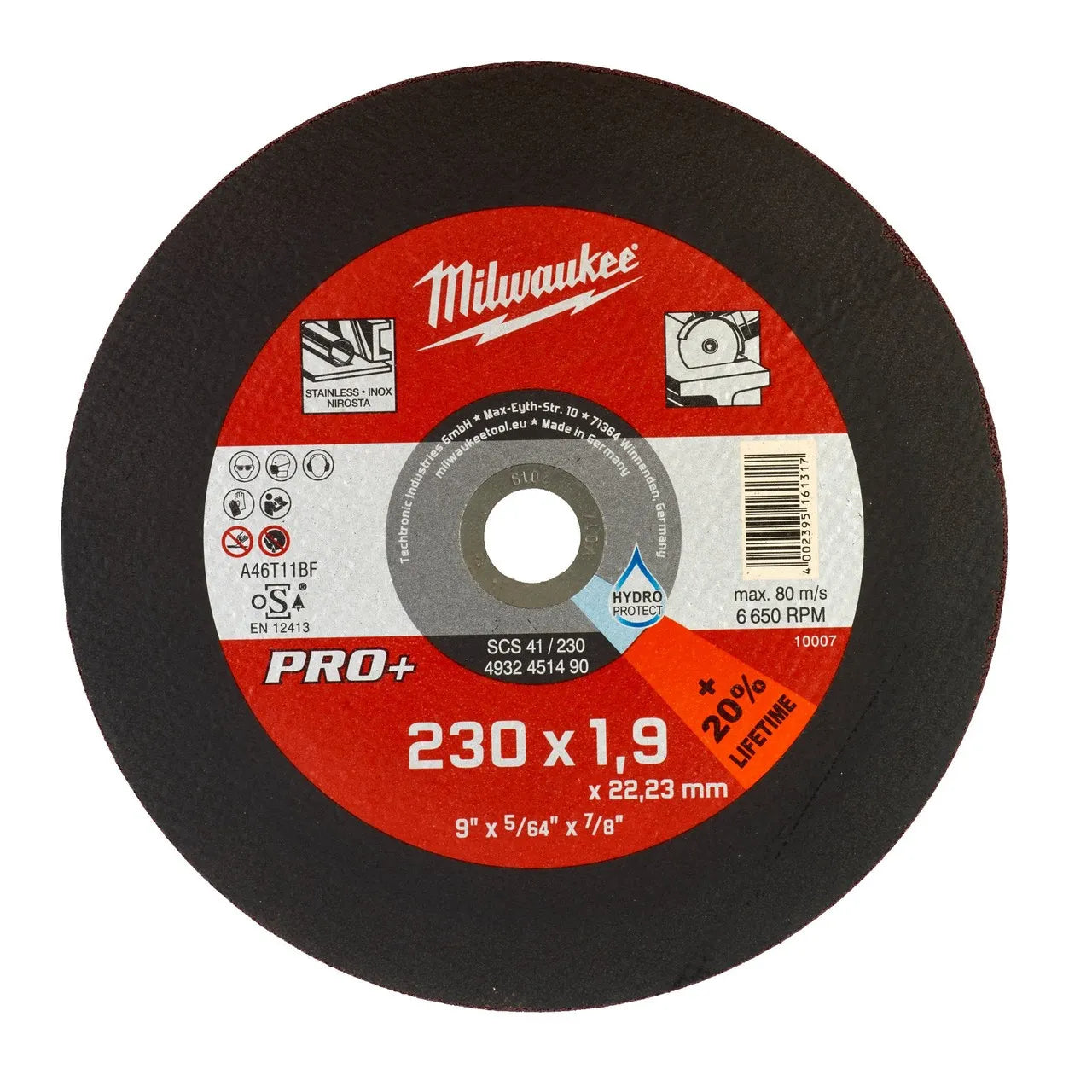 Thin metal cutting discs PRO+ SCS 41 / 230 x 1.9 x 22 mm