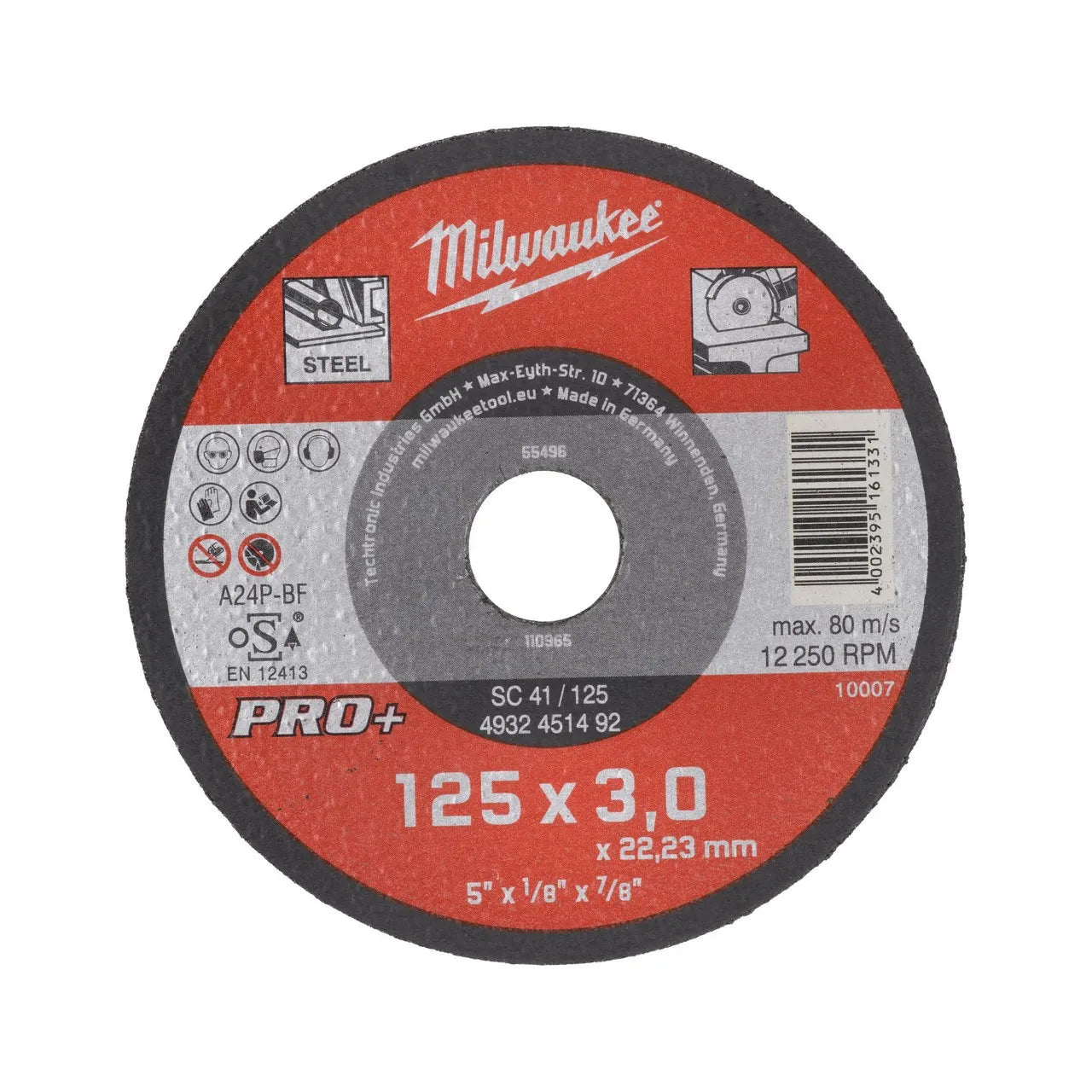 Metal cutting discs PRO+ SC 41 / 125 x 3 x 22 mm