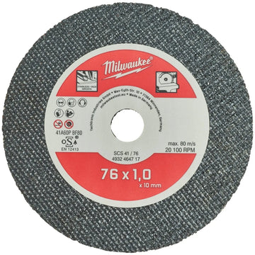 Thin metal cutting discs PRO+ SCS 41/76 x 1 x 10 mm