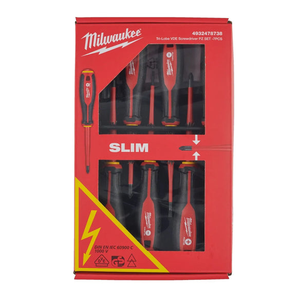 7pc Tri-Lobe VDE Screwdriver PZ SET