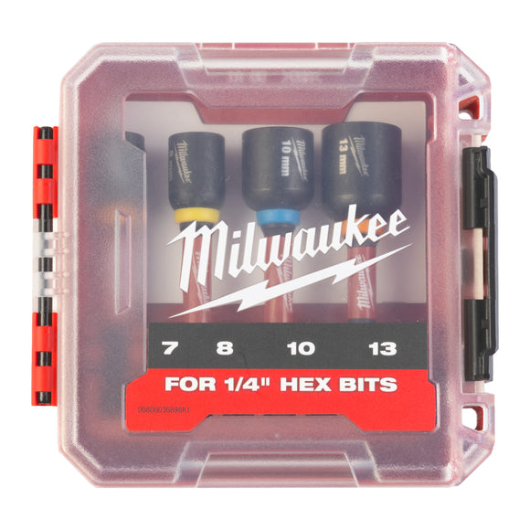 Milwaukee SHOCKWAVE Impact Duty Magnetic Nut Driver Set 4pc