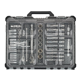 PACKOUT1/4 in+1/2 63 pc Ratchet/Socket Set