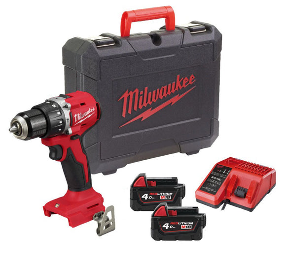 COMPACT BRUSHLESS PERCUSSION DRILL M18 BLPDRC-402C + 2 x 4.0AH BATTERY + CHARGER 12-18V