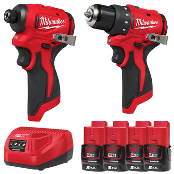 Milwaukee M12 Drill + Impact Driver Twin Kit — Bundle 3
