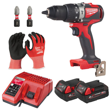 Milwaukee M18 Brushless Percussion Drill Kit 2.0Ah — Bundle 7