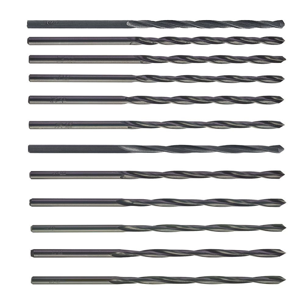METAL DRILL BIT HSS-R 3,0X61 + 3,5X70 + 4,0X75 + 4,5X80 + 5,0X86 + 6,0X93 + 8,0X117 + 9,0X125 + 10,0X133 + 11,0X142 + 12,0X151 + 13,0X151