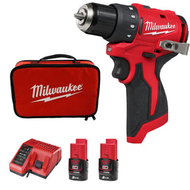 SUB COMPACT DRILL DRIVER + 2X 2.0AH BATTERY+ CHARGER 12-18V + BAG