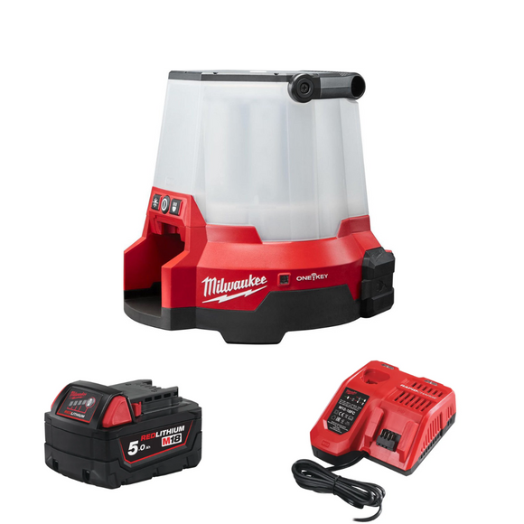 COMPACT SITE LIGHT M18SLSP-0 + 5.0AH BATTERY + CHARGER 12-18V