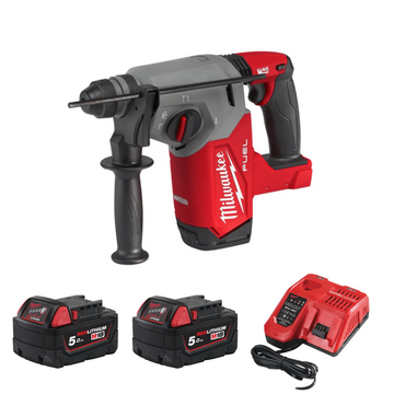 FUEL SDS+26MM HAMMER M18FH-0 + 2 x 5.0AH BATTERY + CHARGER 12-18V