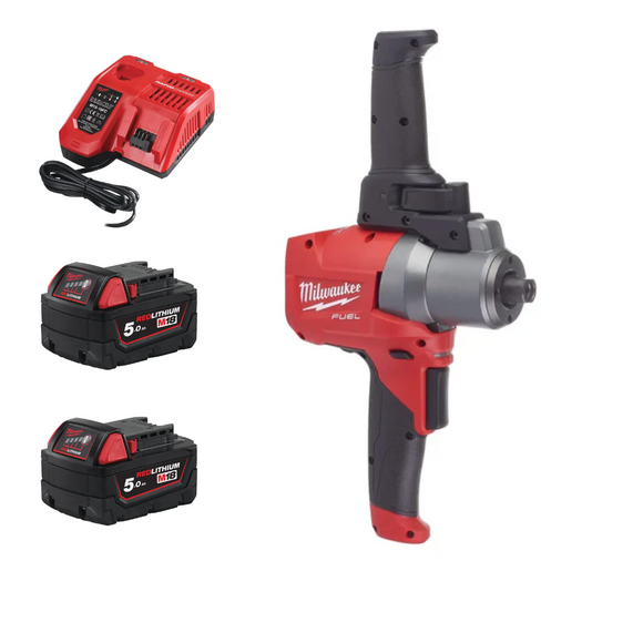 PADDLE MIXER M18FPM-0X + 2 x 5.0AH BATTERY + CHARGER 12-18V