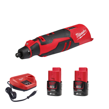 ROTARY TOOL M12BLROT-0 + 2 x 2.0AH BATTERY + CHARGER 12V