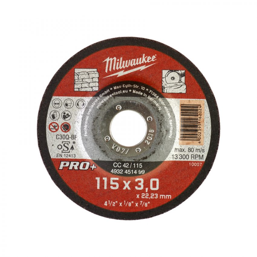 CC 42 - 115 x 3 x 22 mm - 25 pcs - Stone cutting discs PRO+