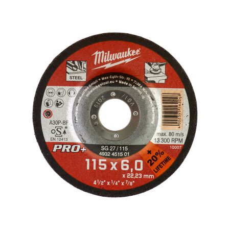 SG 27 - 115 x 6 x 22 mm - 25 pcs - Metal grinding discs PRO+